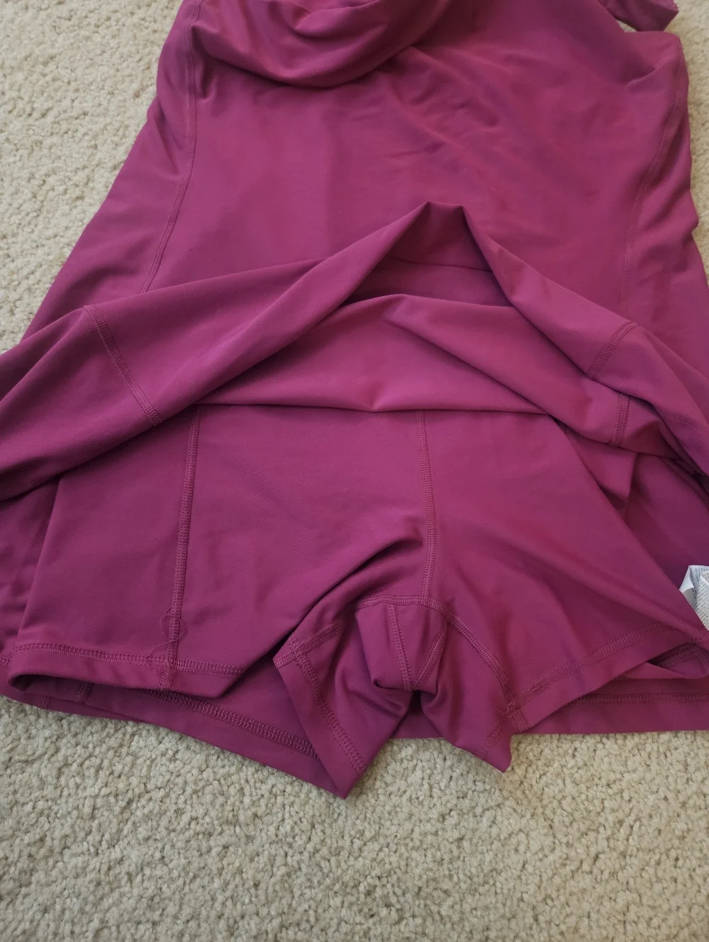 Old Navy Active Powersoft Women’s Magenta Athletic Dress with Shorts Large L - Picture 10 of 11